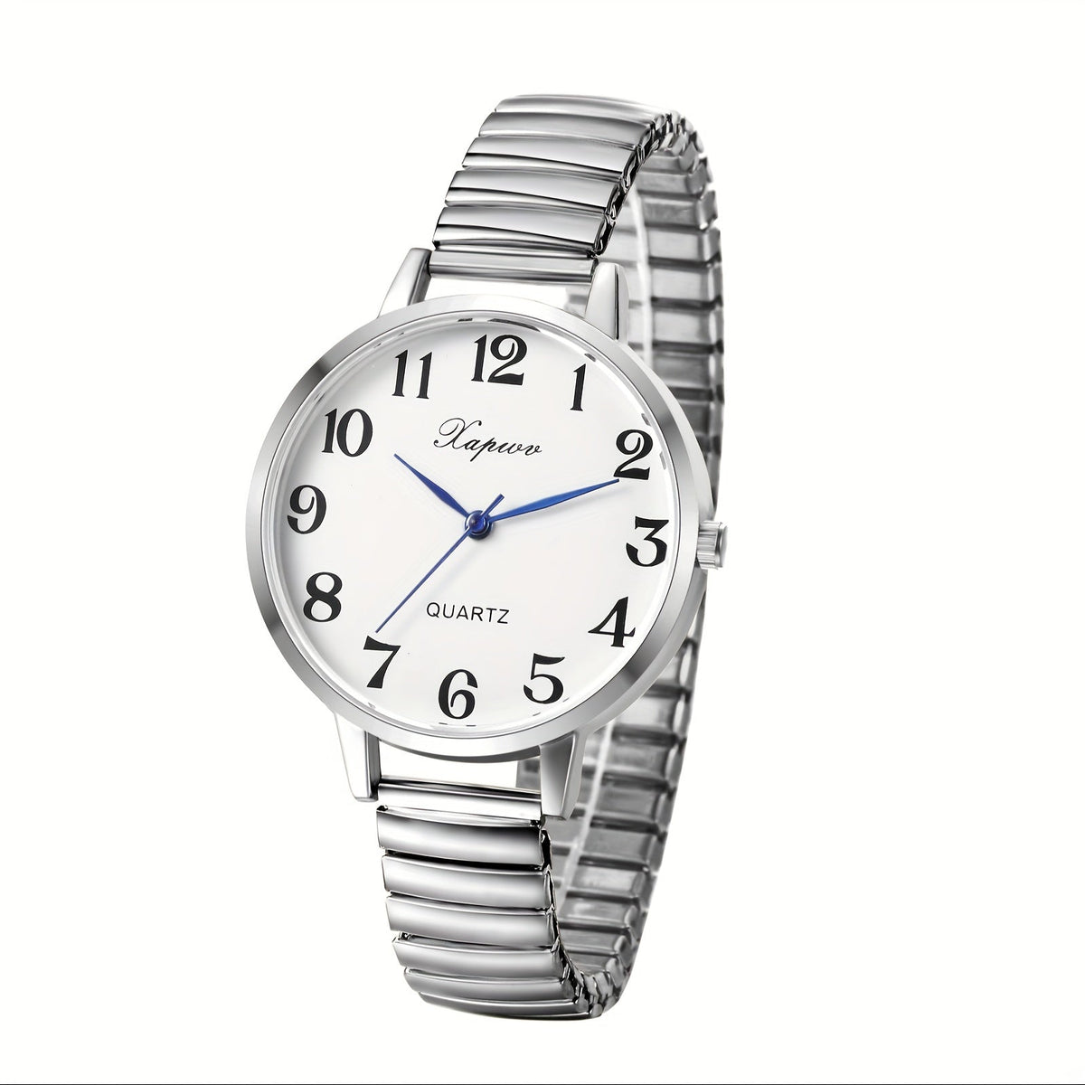 Women's Quartz Watch - 's Analog with Stretch Band - Round Case Large Arabic Numeral Dial - product detail view 20