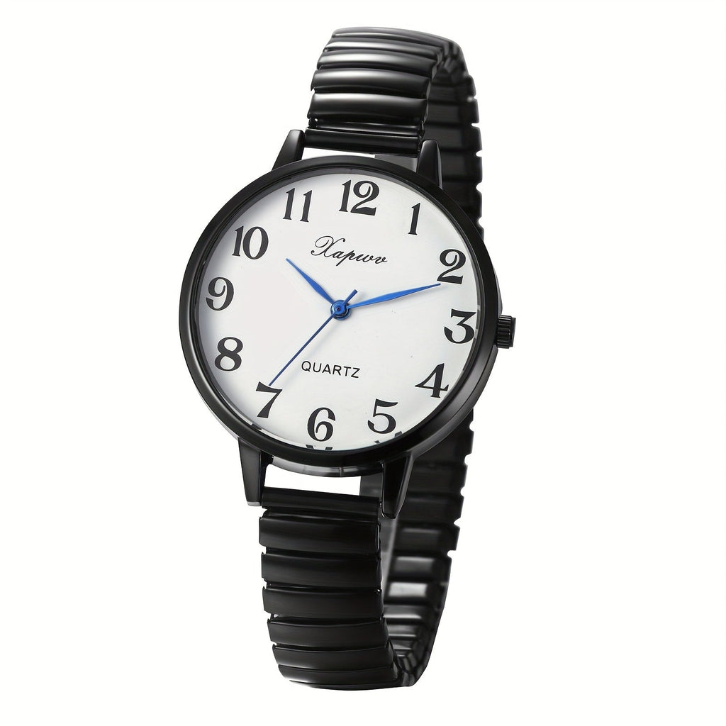 Women's Quartz Watch - 's Analog with Stretch Band - Round Case Large Arabic Numeral Dial - product detail view 21