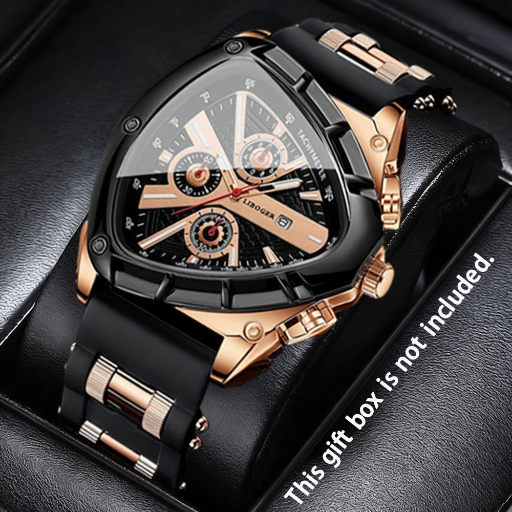 Men's Quartz Watch - 's Casual Fashion Date Calendar Display Analog Pointer Single or 2pcs Set - product detail view 8
