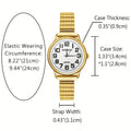 Expandable Bracelet Women's Watch with Large Numeral Analog Dial and Five Band Size Options
