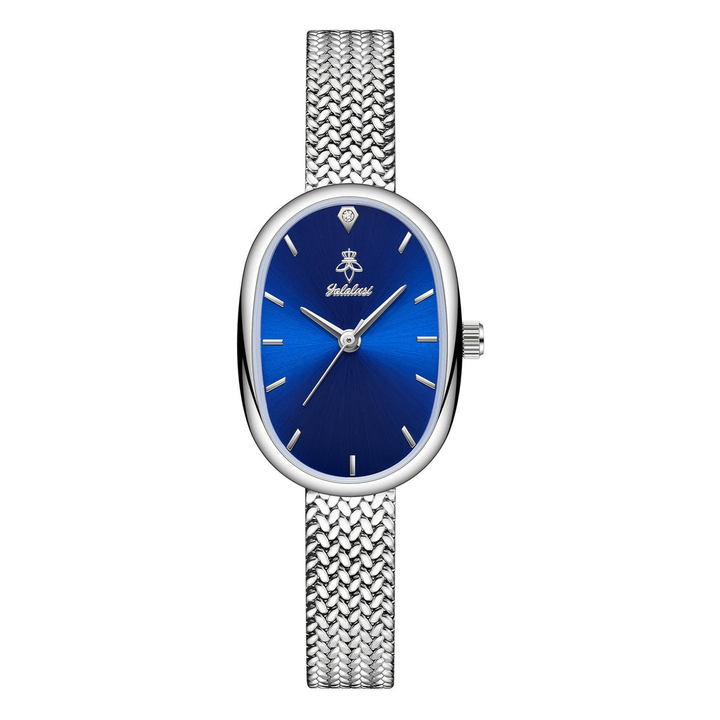 Women's Quartz Watch - 's Elegant Oval Dial Leaf Pattern Bracelet Strap with Gift Box, Stylish - product detail view 32