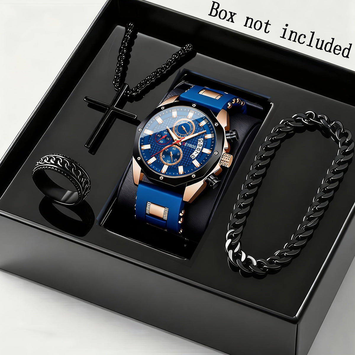 Men's Quartz Watch - 's Large Dial with Auto Calendar | Stainless Steel Strap, Business Sports - product detail view 12