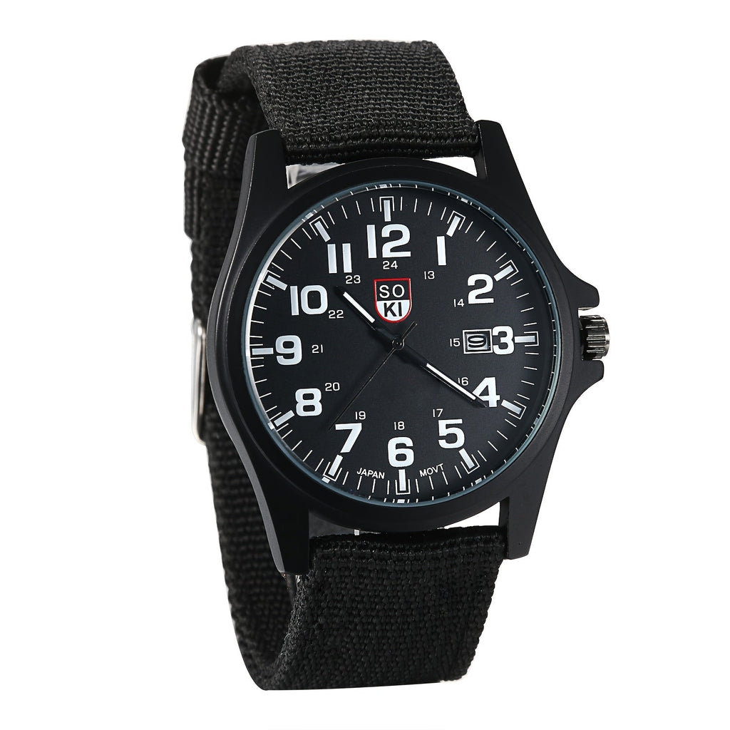 Men's Quartz Watch - 's Minimalist 24H Display, Luminous Dial, Date Calendar, Analog Casual - product detail view 14