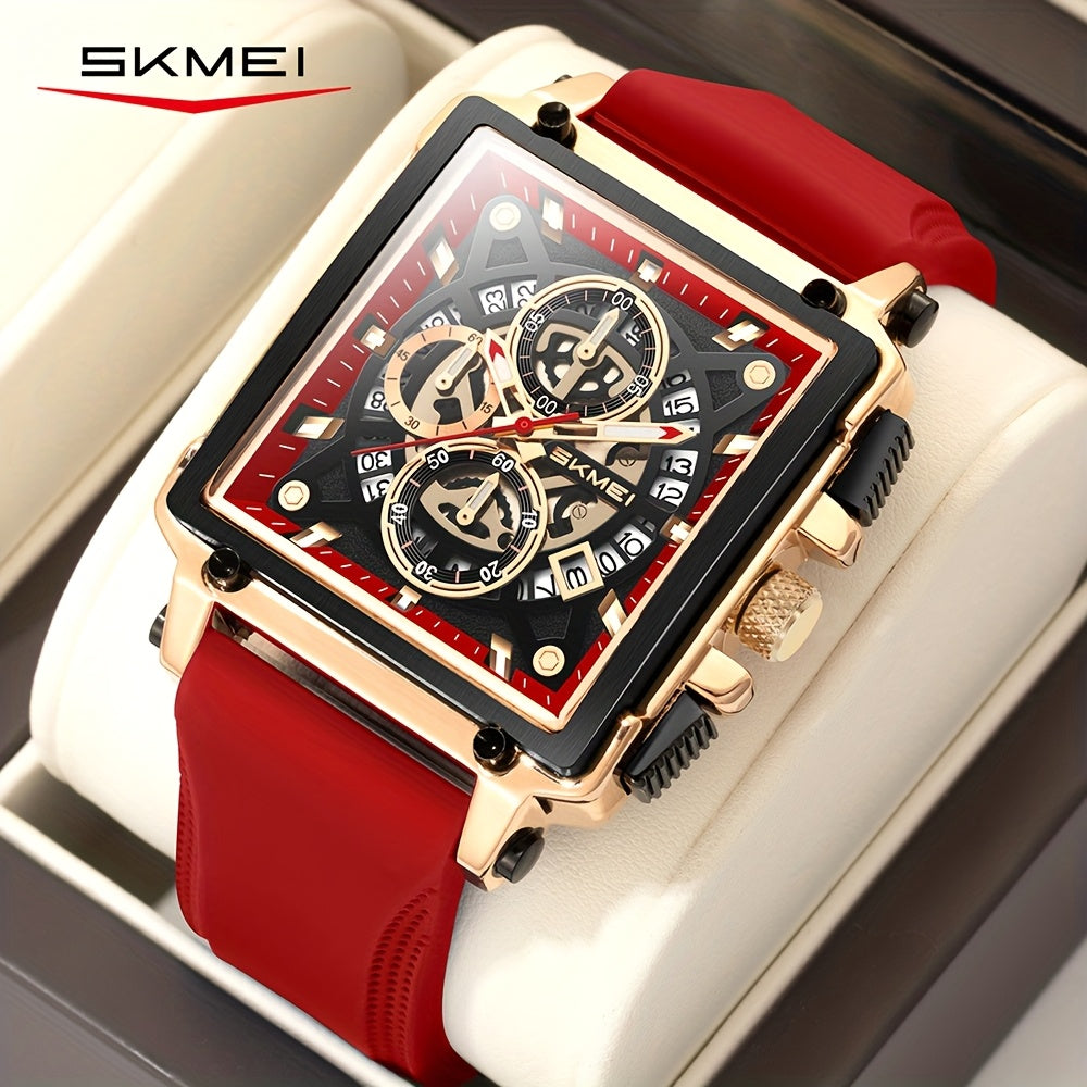 Men's Watch SKMEI Quartz Chronograph with Date Display, Luminous Markers, 3ATM Rating and Six Color Options