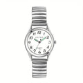 Women's Watch Ultra-Thin Round Dial with Large Arabic Numerals and Elastic Alloy Band in Nine Finishes