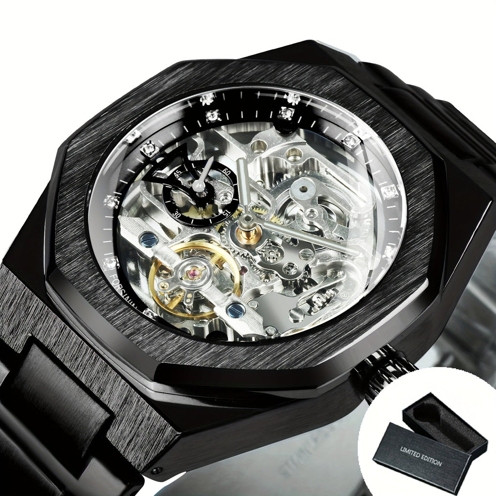 Men's Watch - FORSINING Skeleton Tourbillon Automatic Mechanical for Luminous Hands - product detail view 28