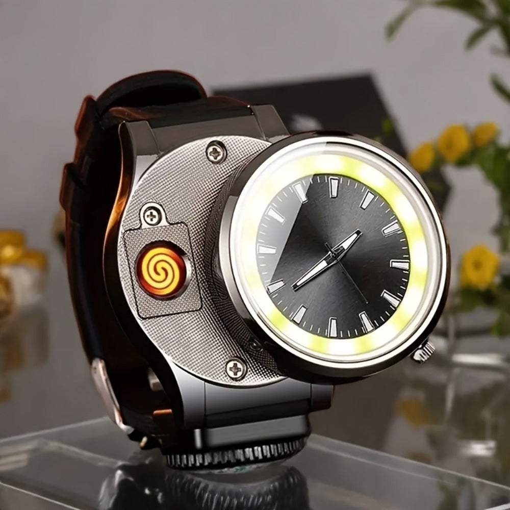 Men's Watch - Lighter for Lingkun Casual Wristwatch with Windproof Smoke Lighter - product detail view 7