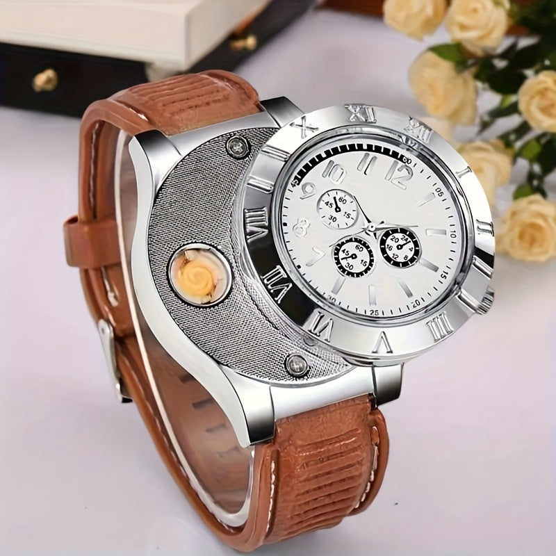 Men's Watch - Lighter for Lingkun Casual Wristwatch with Windproof Smoke Lighter - product detail view 14