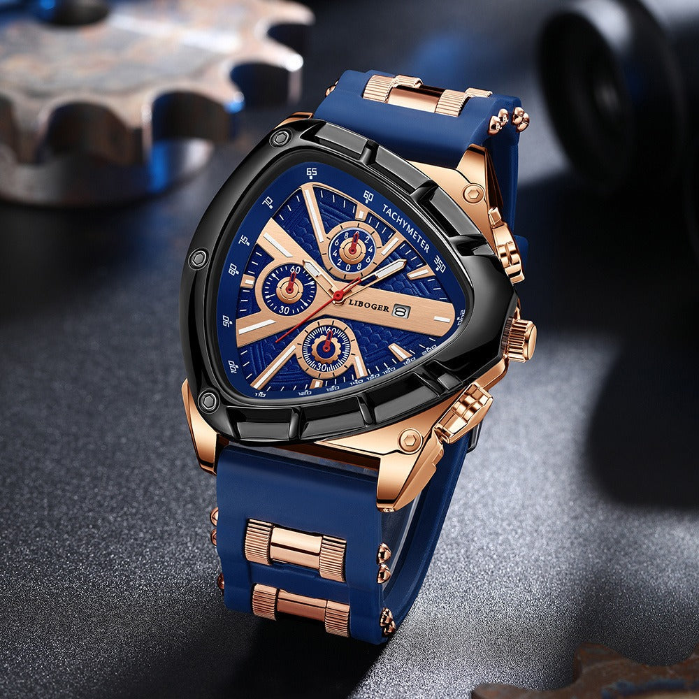 Men's Watch - 's 2-Piece Set Triangle Dial Silicone Strap & Retro Square Dial Faux - product detail view 31