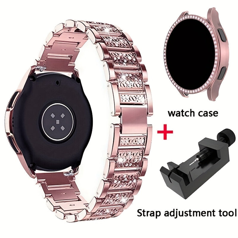 Rhinestone Watch Band for Samsung Galaxy Watch 4, 5, 6 or 7 in Seven Colors and 40mm or 44mm Sizes