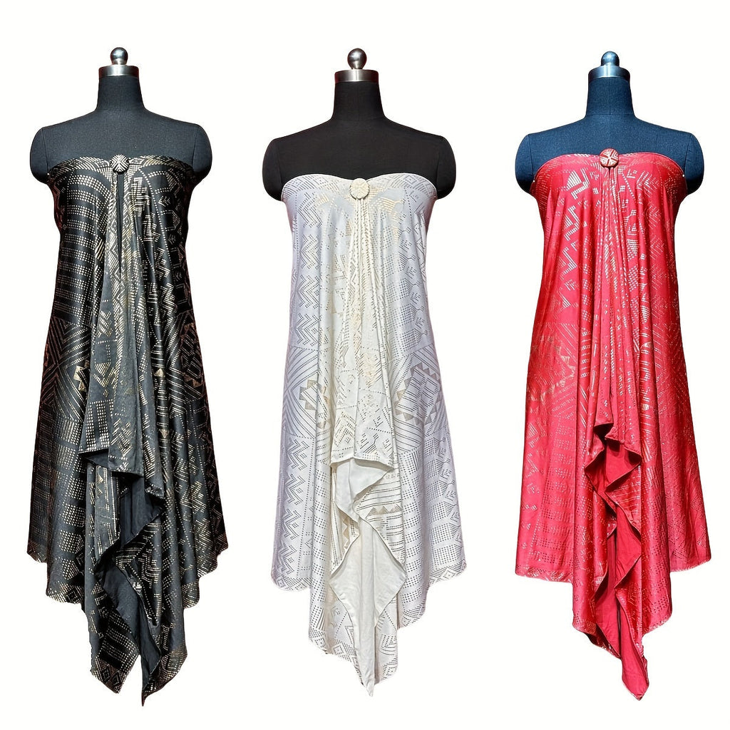 3-Piece Milk-Fiber Shawl Set with Gift Buckle in Eleven Color Combinations for Layered Outfits
