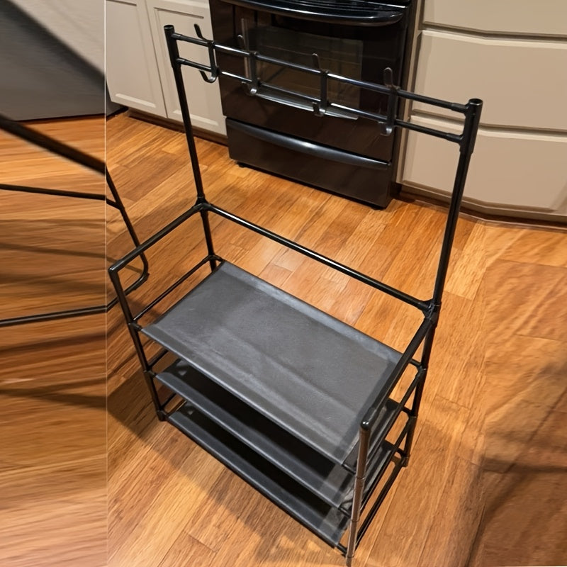 Shoe Organizer Multi-Layer Freestanding Rack with 10 Shoe Bags and Six Black or White Options