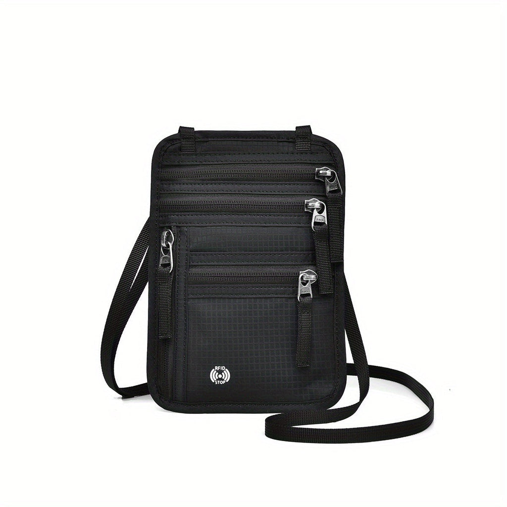 Sling Bag Travel Organizer with Adjustable Crossbody Strap, Multi-Compartment Storage and Five Colors