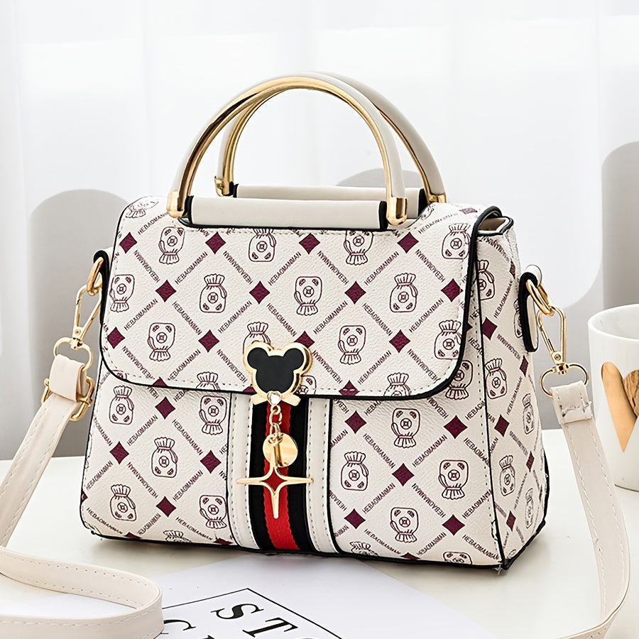 Sling Bag Structured Minimalist Carry Bag with Top Handle, Crossbody Strap and Five Neutral Colors