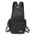 Sling Bag – Lightweight Nylon Crossbody with Reinforced Stitching in Black or White for Crossbody Carry with Adjustable Strap and Zipper
