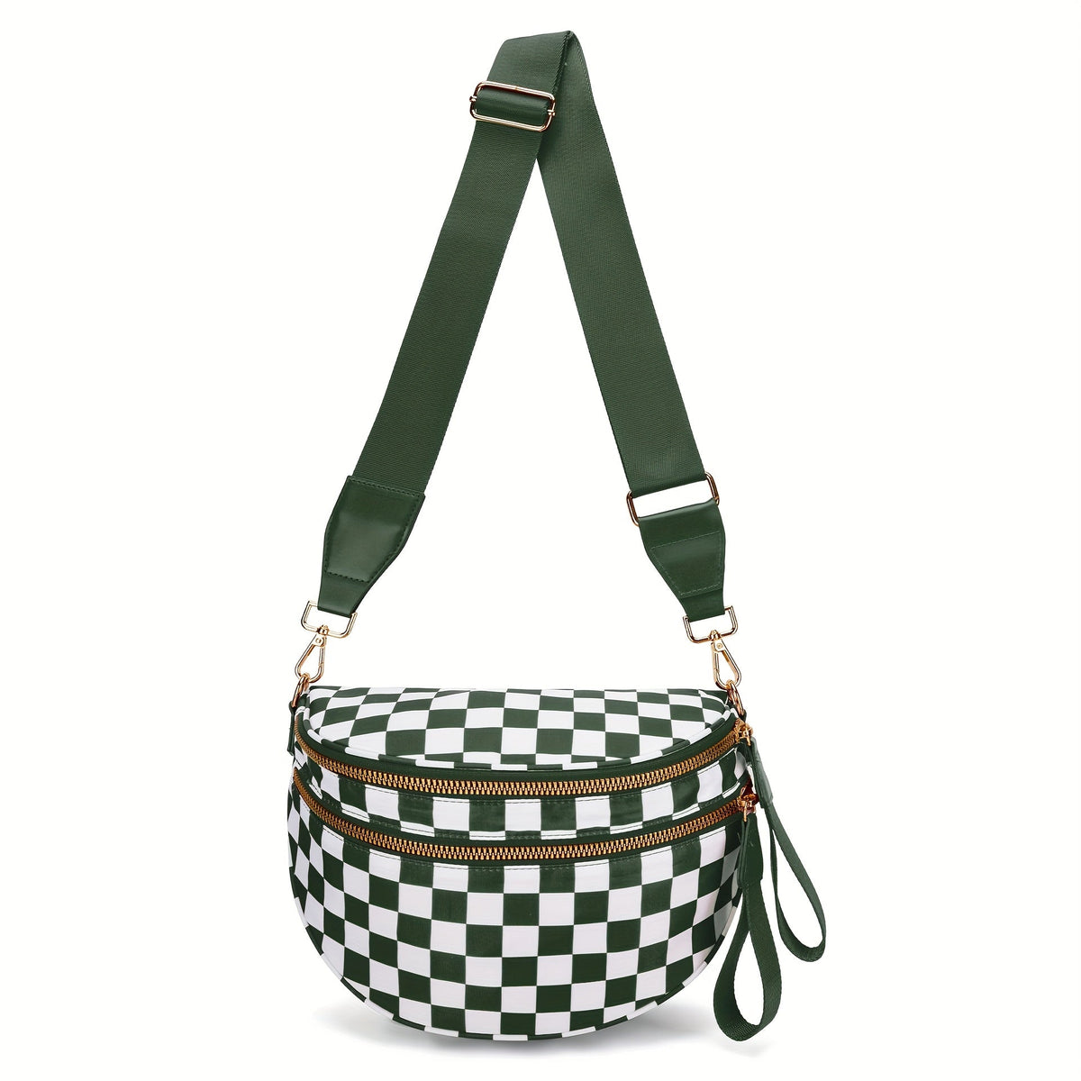 Crossbody Sling Bag PU Leather Waist Purse with Zipper Closure, Removable Strap & 19 Pattern Options