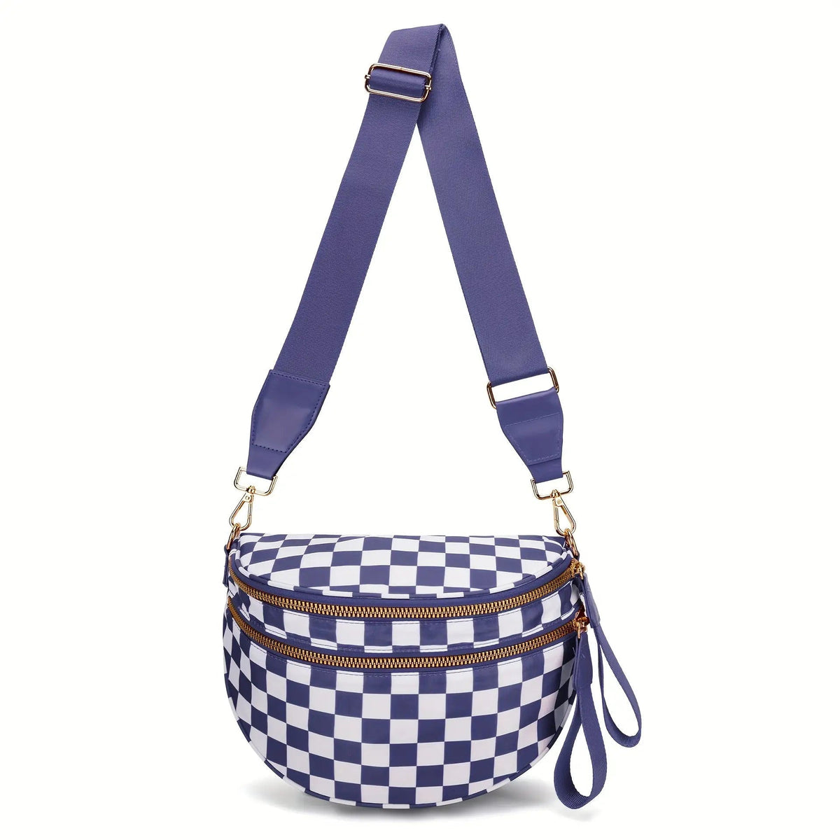 Crossbody Sling Bag PU Leather Waist Purse with Zipper Closure, Removable Strap & 19 Pattern Options