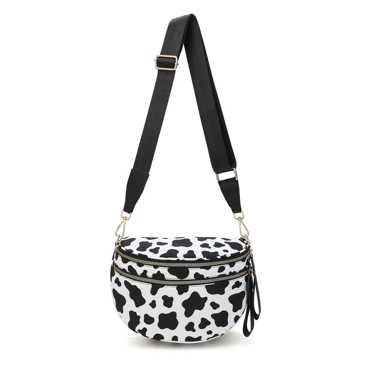 Crossbody Sling Bag PU Leather Waist Purse with Zipper Closure, Removable Strap & 19 Pattern Options