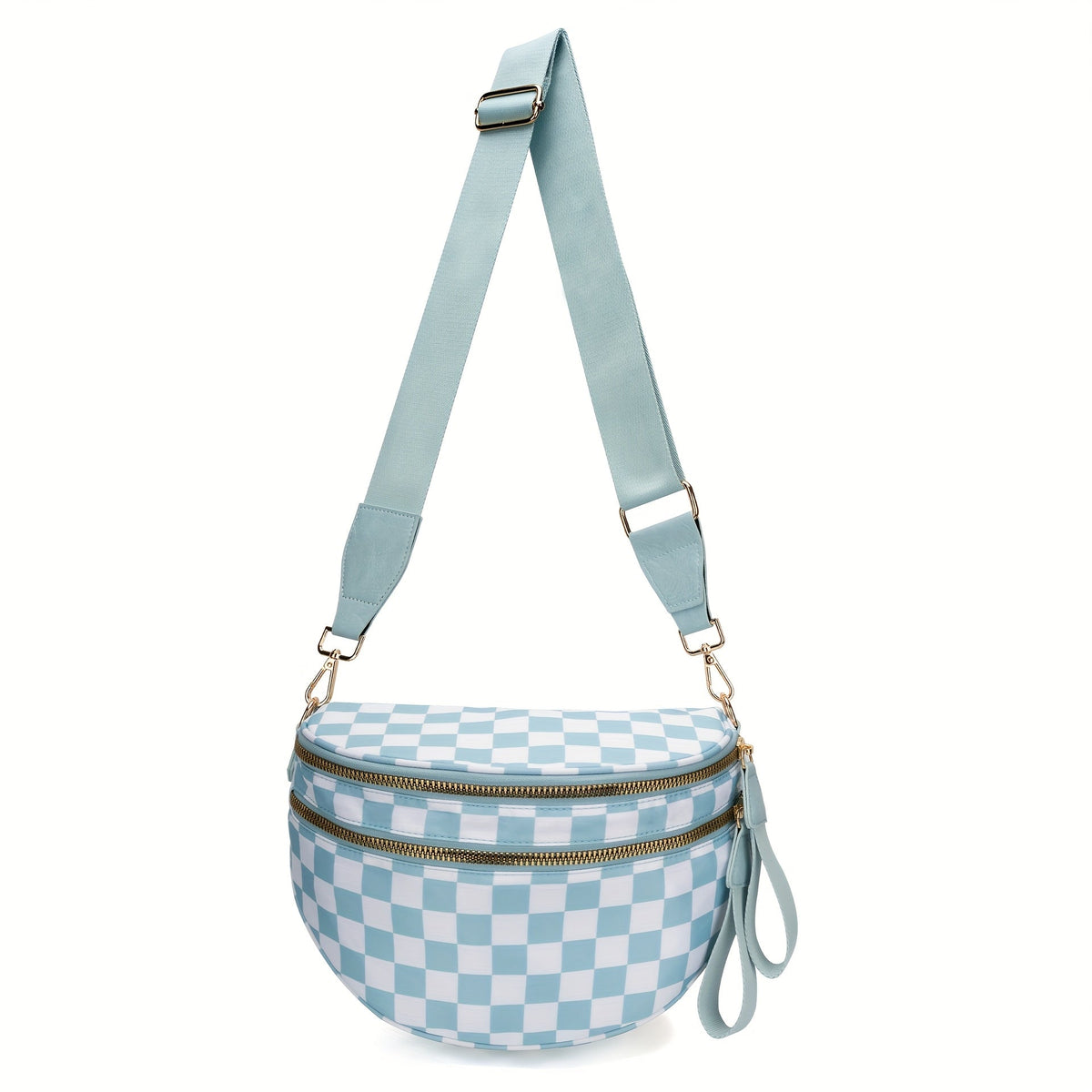 Crossbody Sling Bag PU Leather Waist Purse with Zipper Closure, Removable Strap & 19 Pattern Options