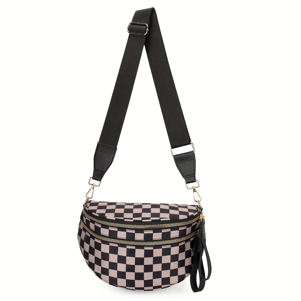 Crossbody Sling Bag PU Leather Waist Purse with Zipper Closure, Removable Strap & 19 Pattern Options