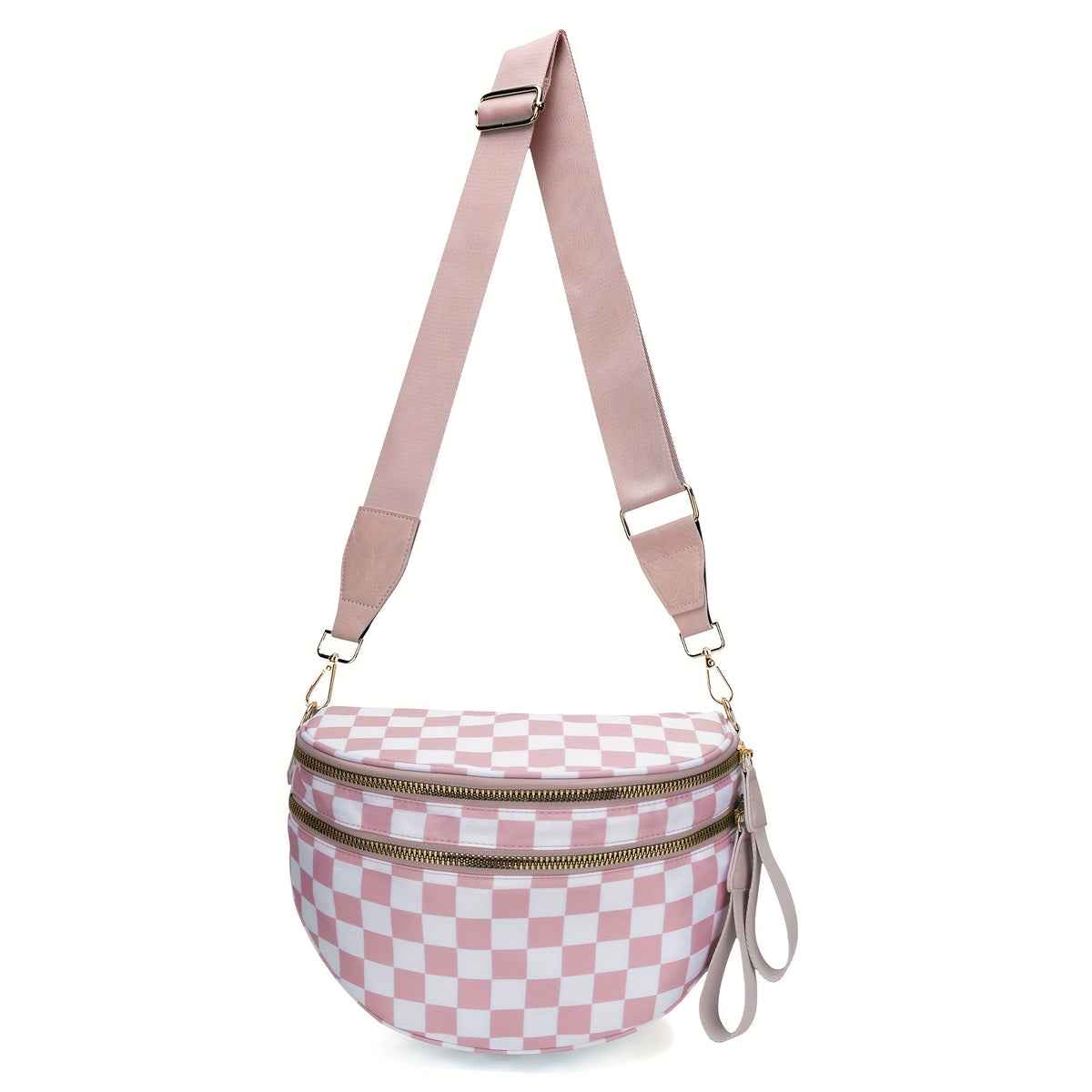 Crossbody Sling Bag PU Leather Waist Purse with Zipper Closure, Removable Strap & 19 Pattern Options