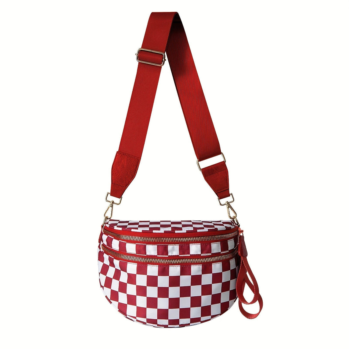 Crossbody Sling Bag PU Leather Waist Purse with Zipper Closure, Removable Strap & 19 Pattern Options