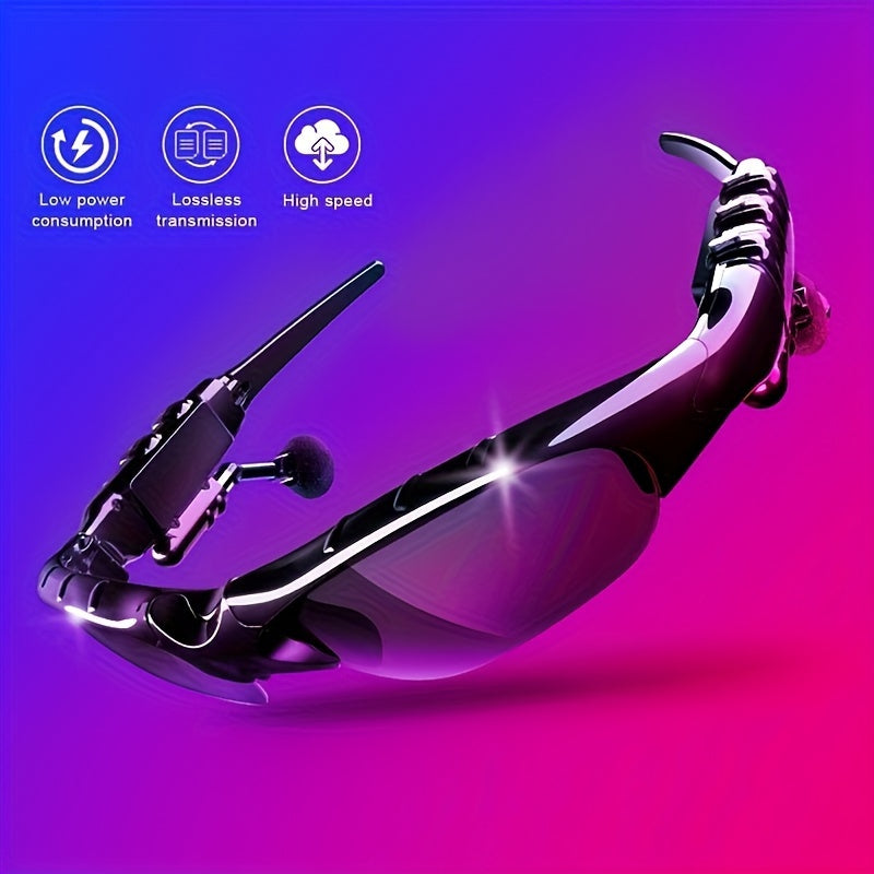 Smart Glasses - Bluetooth Headset with Open-Ear Speakers, Hands-Free Calling & Music, Built-In Mic
