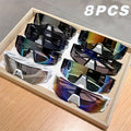 Sports Goggles - 8 Pack Large Frame for Men Women - Anti-UV Eyewear with the Listed Color, Size or Style Options for Everyday Styling