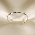 Thin Hammered-Texture Silver-Tone Stackable Band Ring, Approximately 1 mm Wide with Checkout Label 3