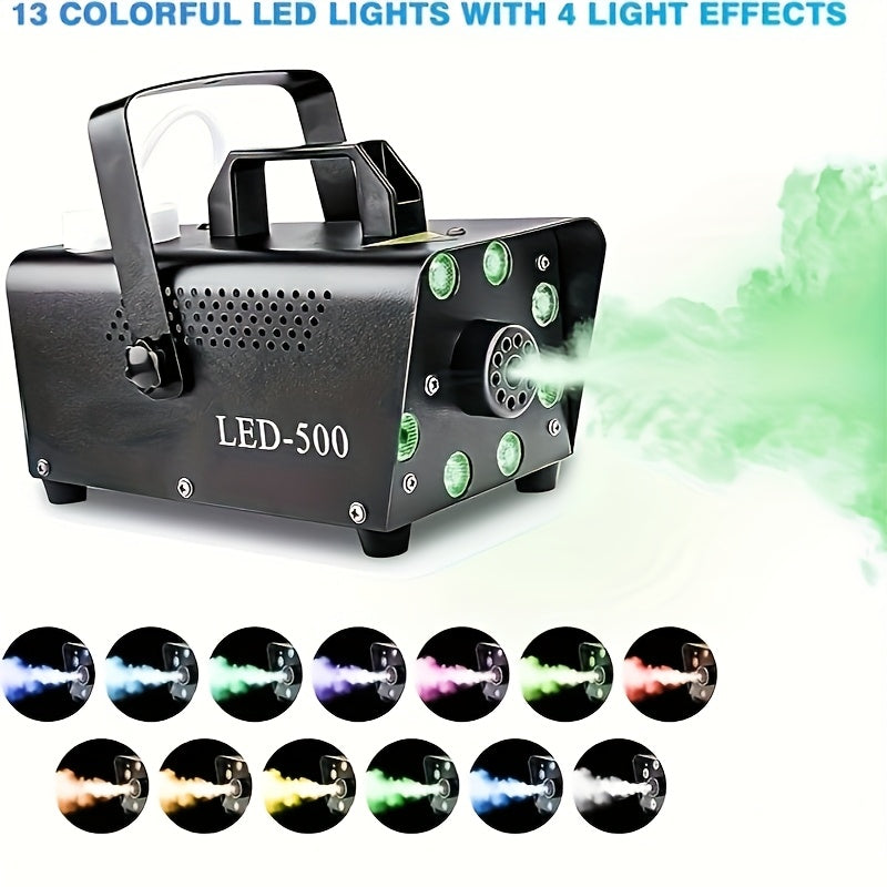 Stage Fog Machine, Remote Control, Dynamic, LED, Colors for Stage and Party Lighting