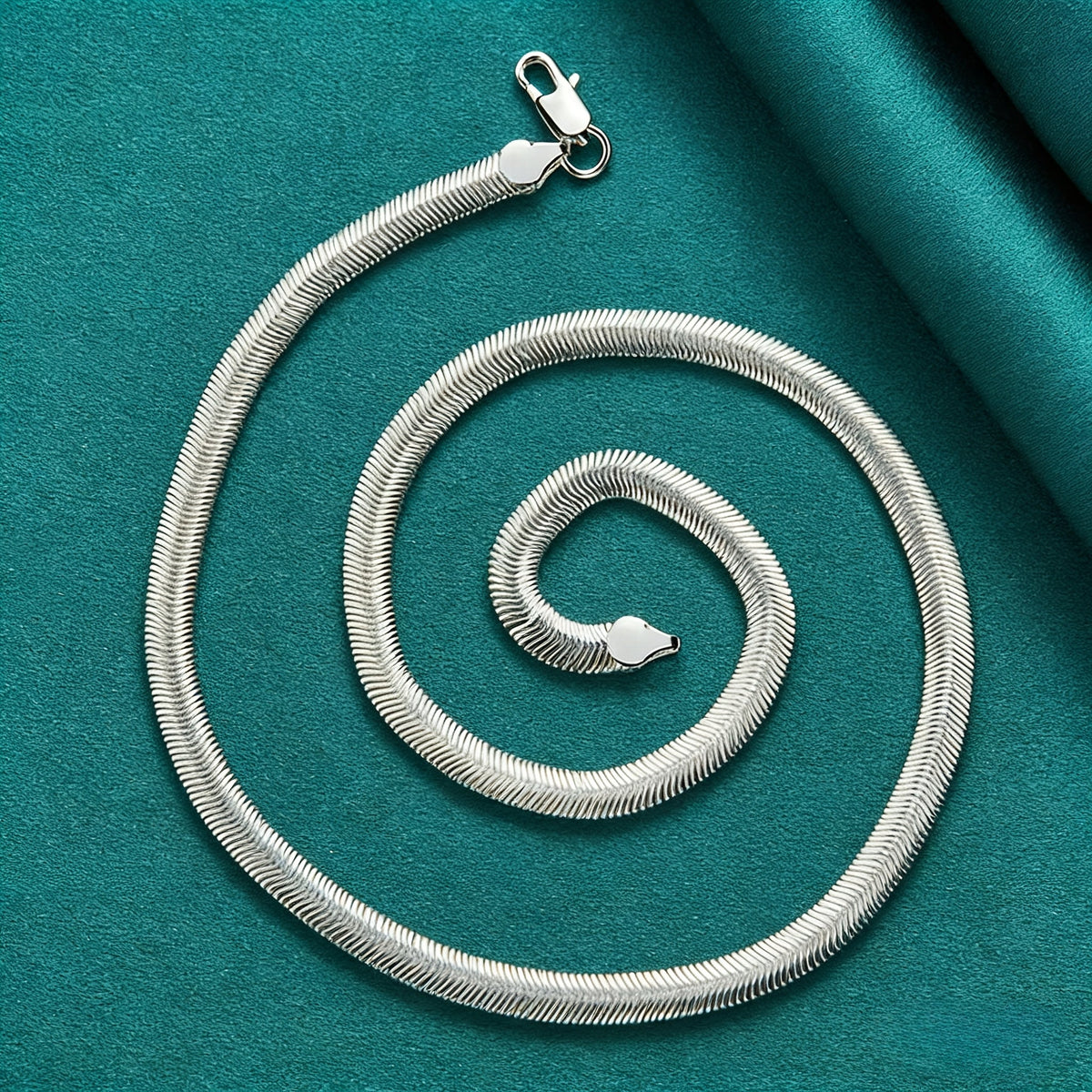 925 Sterling Silver Bamboo-Link Necklace with Textured Chain Detail for Everyday and Occasion Styling