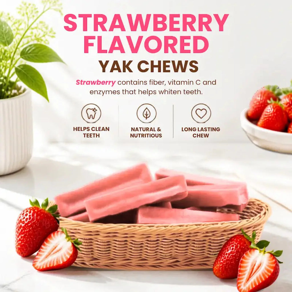 Strawberry Himalayan Yak Dog Chews product view 2