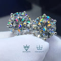 Moissanite Stud Earrings in S925 Sterling Silver with 0.5, 1, 2 or 3-Carat Size Options for Occasion Wear