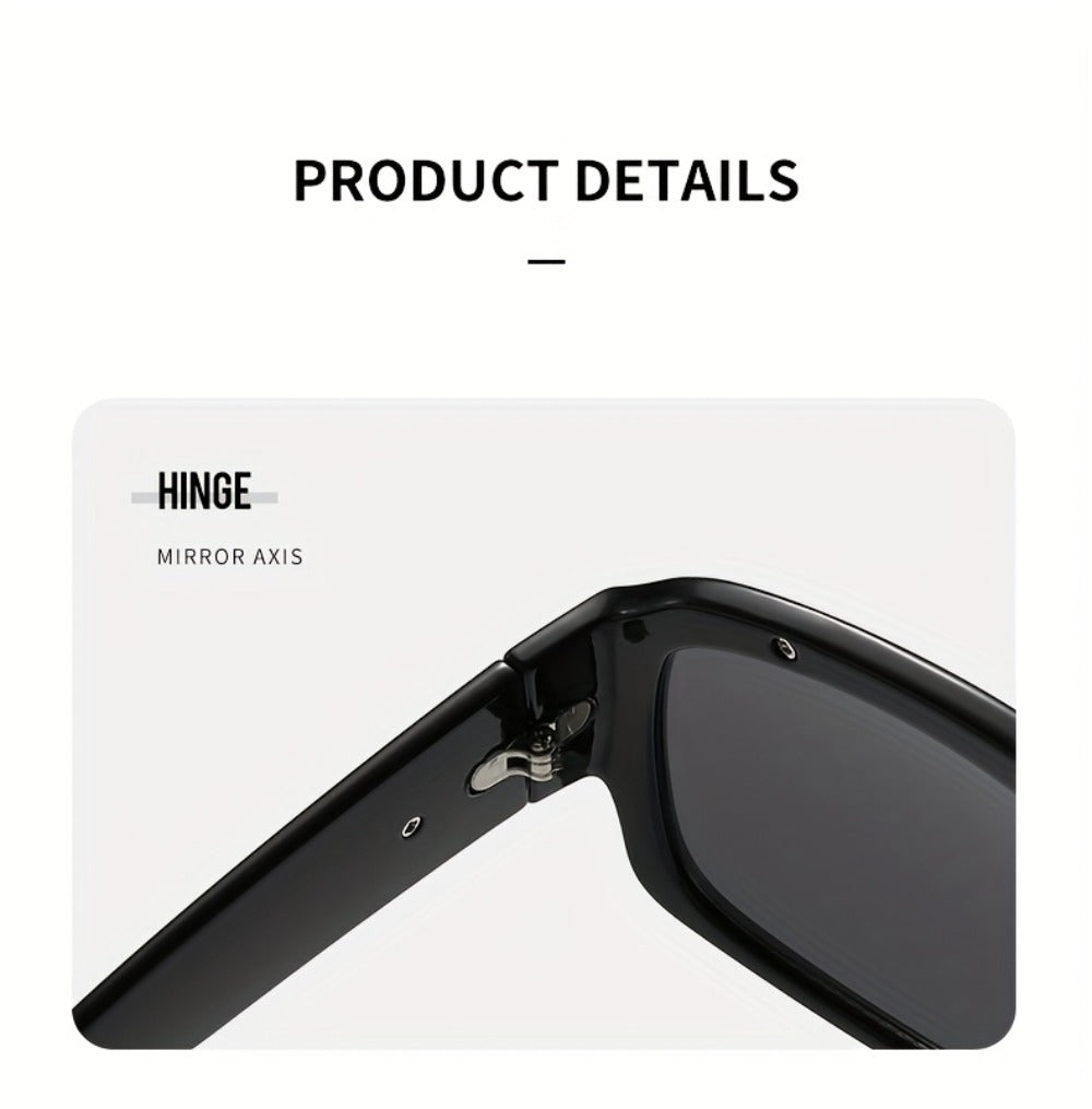 Sunglasses for Men - Cyberpunk Square Glasses Metal Frame Street Style Lightweight Unisex - product detail view 12