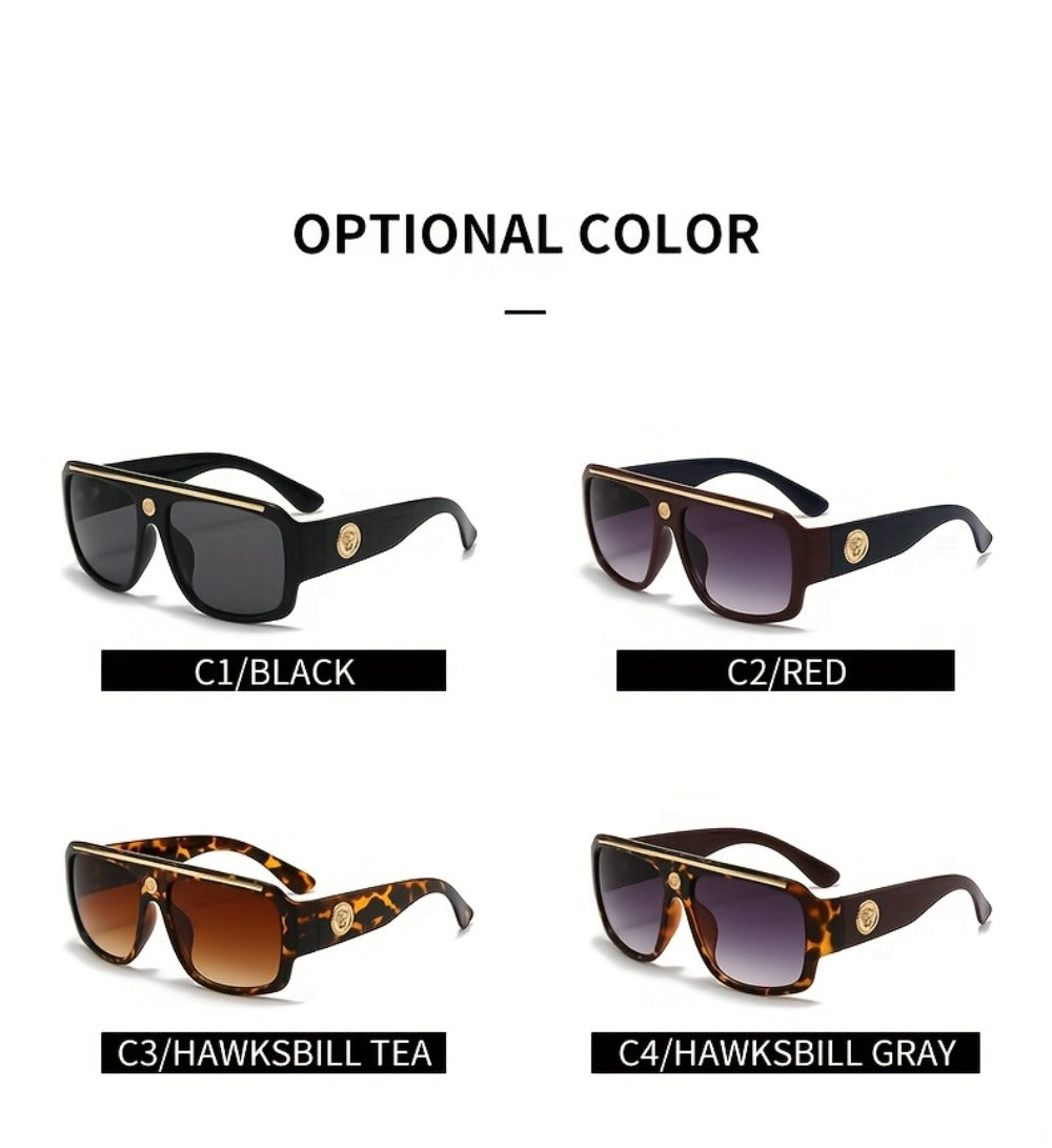Sunglasses for Men - Cyberpunk Square Glasses Metal Frame Street Style Lightweight Unisex - product detail view 15