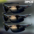 Polarized Driving Sunglasses 3-Pack with Black Half Frames, Anti-Glare Lenses and UV Protection