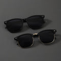 2-Pack Square-Frame Fashion Glasses in Black with Gold- or Silver-Tone Accent Pair Options