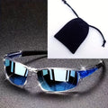 Futuristic Full-Frame Sunglasses with Broad Patterned Temples and Single or Bagged Options