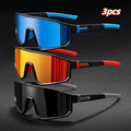 Sunglasses Mirrored Sunglasses 3-Pack with Colorful Reflective Lenses and Lightweight Polycarbonate Frames