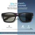 Sunglasses Photochromic Sunglasses with Auto-Darkening Lenses and Lightweight Black Frame with Specific Frame, Lens Color and Pack Choices