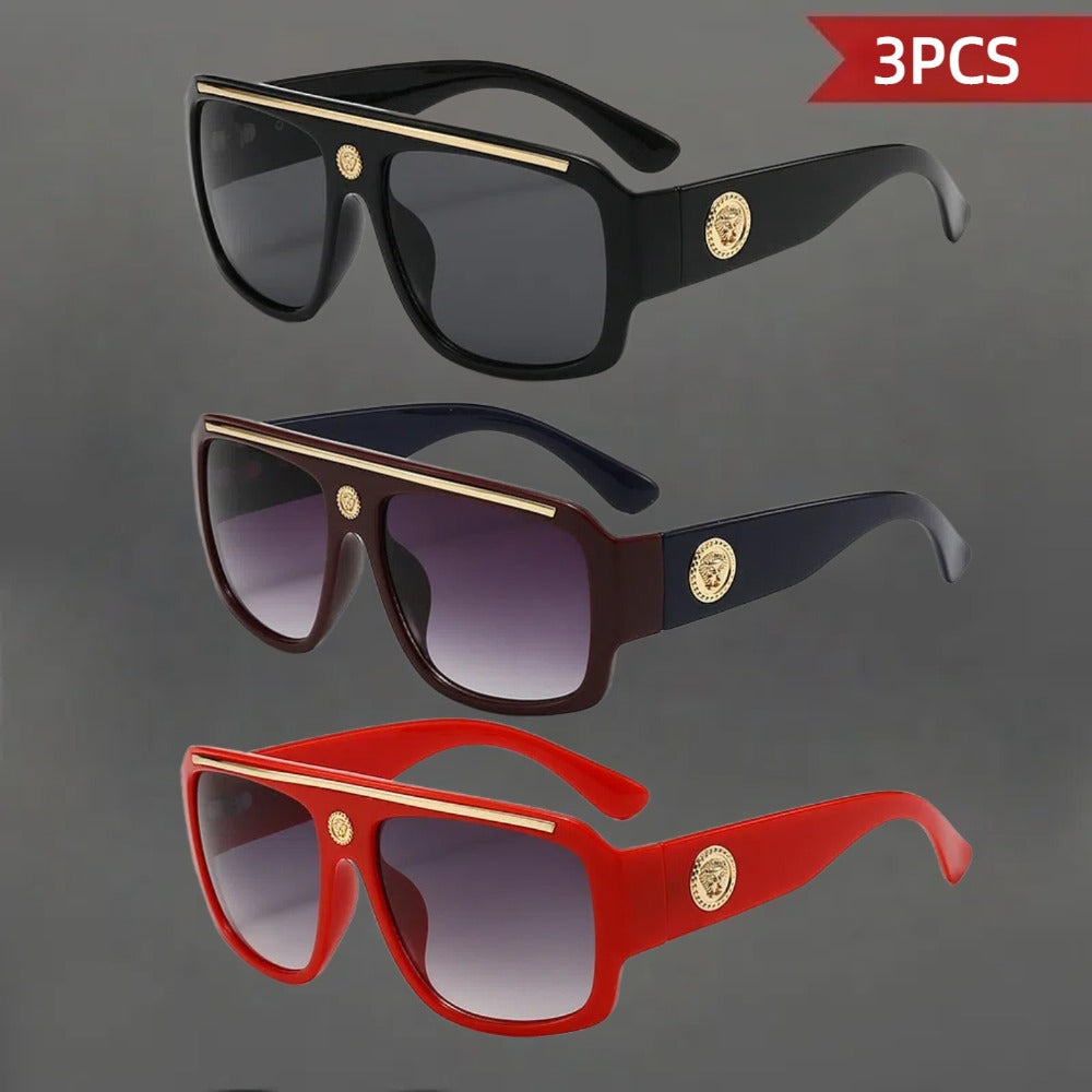 Sunglasses for Men - Polarized 3 Pack Retro Vintage UV400 Lightweight Frame Unisex Shades for - product detail view 11