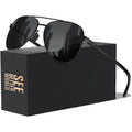 Sunglasses with 59mm Aviator Frames, Mirrored or Gradient Lenses, 11 Options & Driving Use
