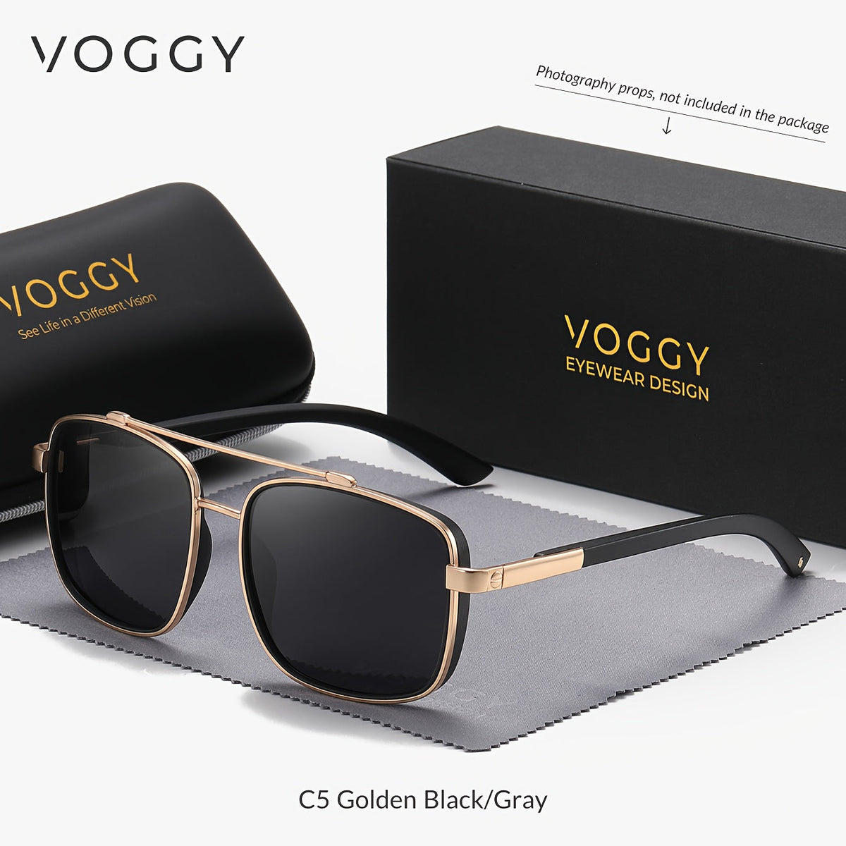 Sunglasses for Men - Polarized Pilot Women - Retro Aviator TR90 Metal Frame UV400 Protection - product detail view 18