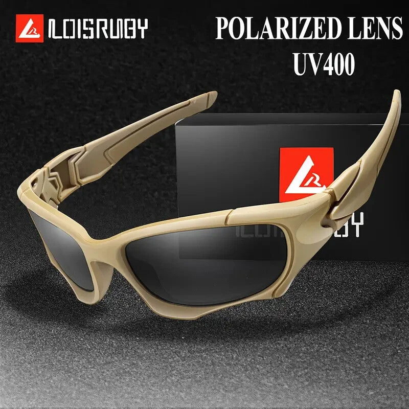 Sunglasses for Men – Polarized Sports Sunglasses UV400 – Lightweight PC Wrap Frame Women, Anti-Glare Cycling