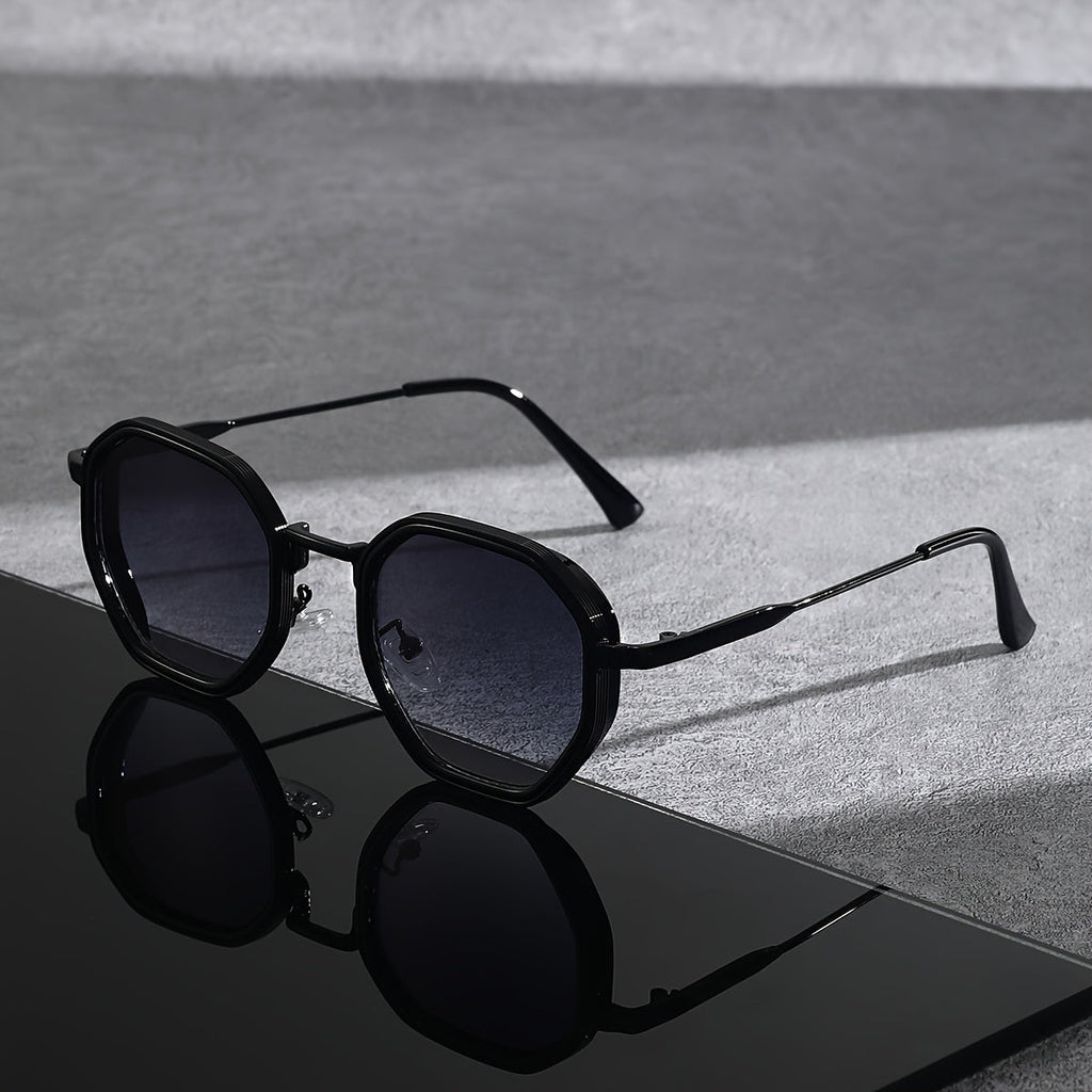 Sunglasses for Men - Polygonal for Women Geometric Frame Trendy Tinted Lenses Lightweight - product detail view 9