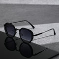 Sunglasses Geometric Polygon Sunglasses with Tinted Gradient Lenses, Lightweight Frame and 5 Color Options
