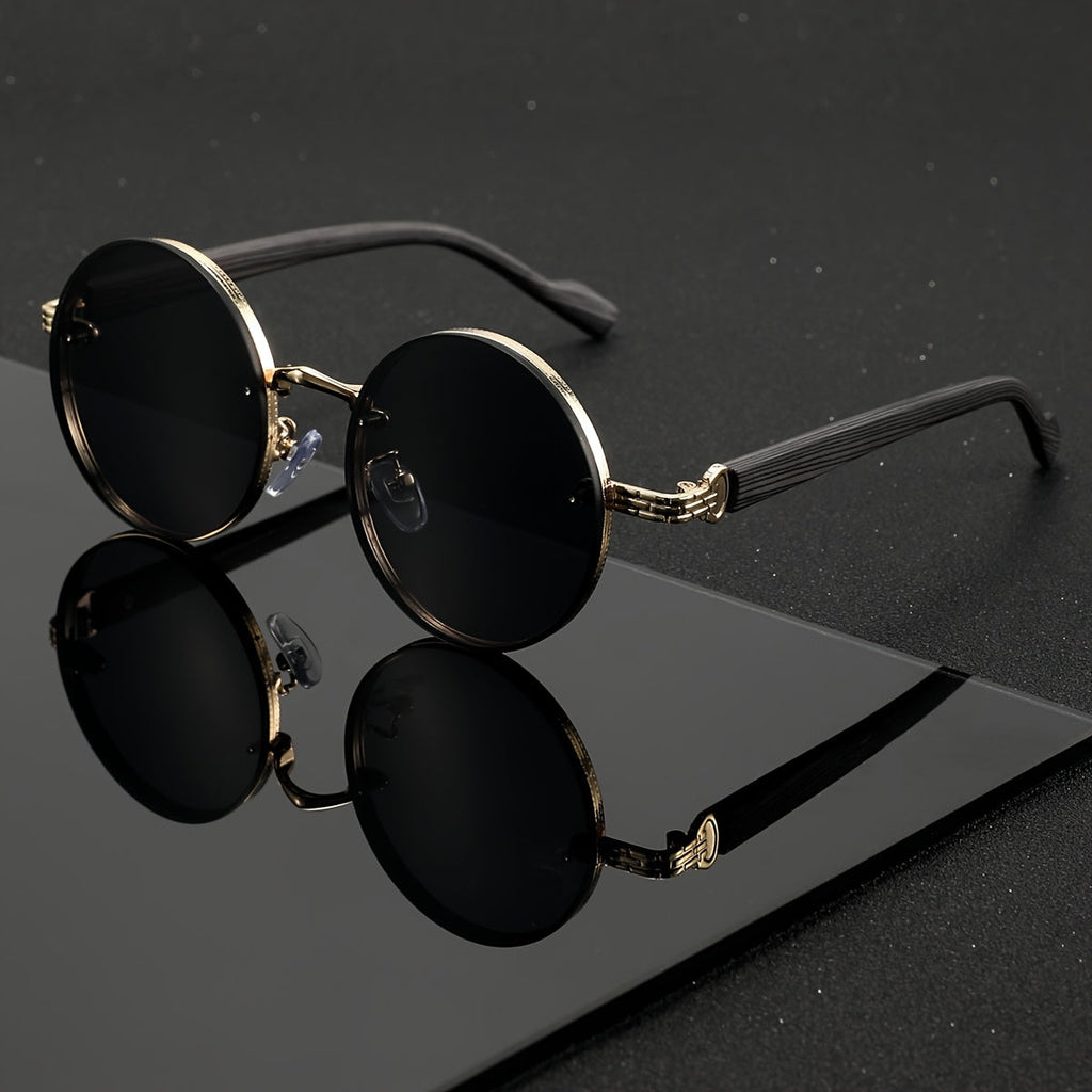 Sunglasses Retro Woodgrain Sunglasses with Lenses, Lightweight Frame and 3 Natural Color Options