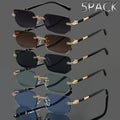 Sunglasses for Men – Rimless Glasses 5-Pack – Frameless Metal Retro Slim & Women, Multi-Color Unisex Eyewear