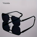 Viuirnka Semi-Rimless Angular Sunglasses with Distinctive Half-Frame Design in Four Styles