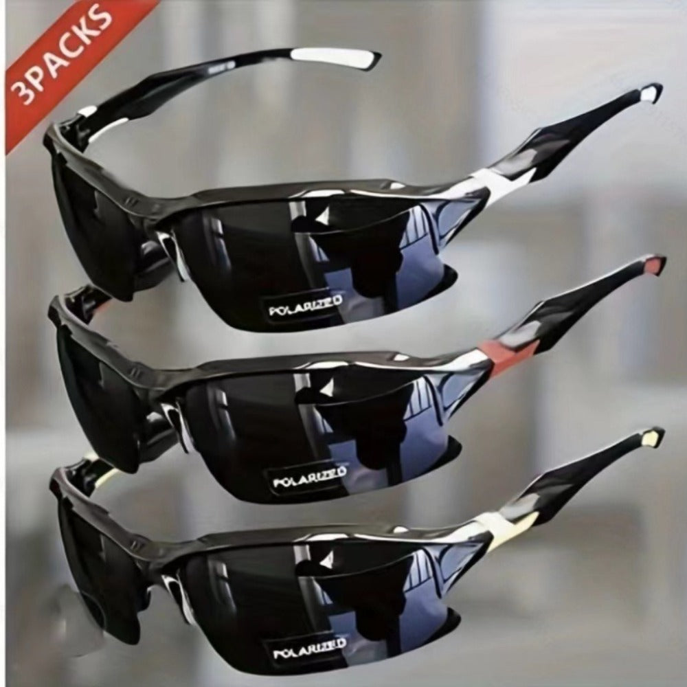 Sunglasses for Men - Sport Polarized Half Frame Lightweight UV Protection for Women Skiing - product detail view 3